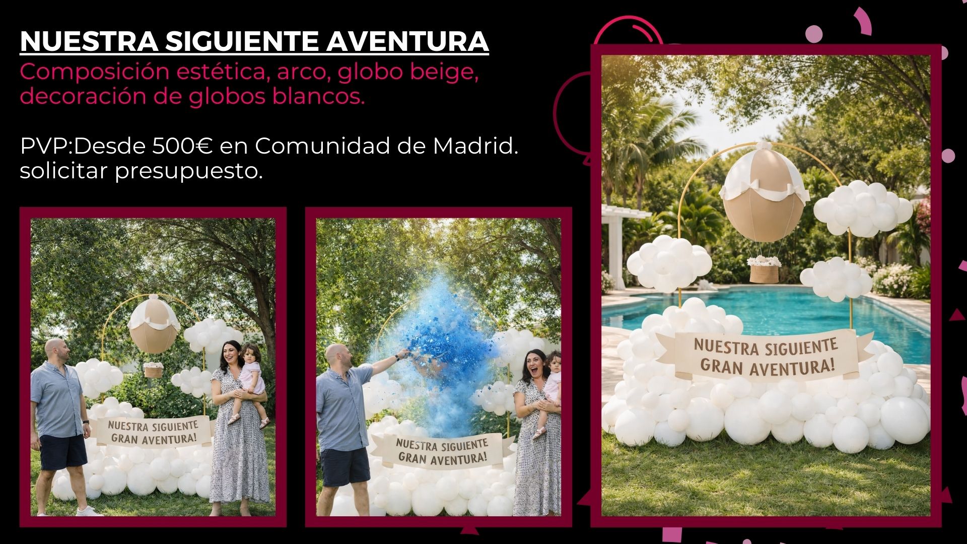 REVELACIÓN ORIGINAL Y DIVERTIDAD EN MADRID ESPAÑA REVELACION DE SEXO CON GLOBOS DECORACIÓN ABRATA Y BONITA