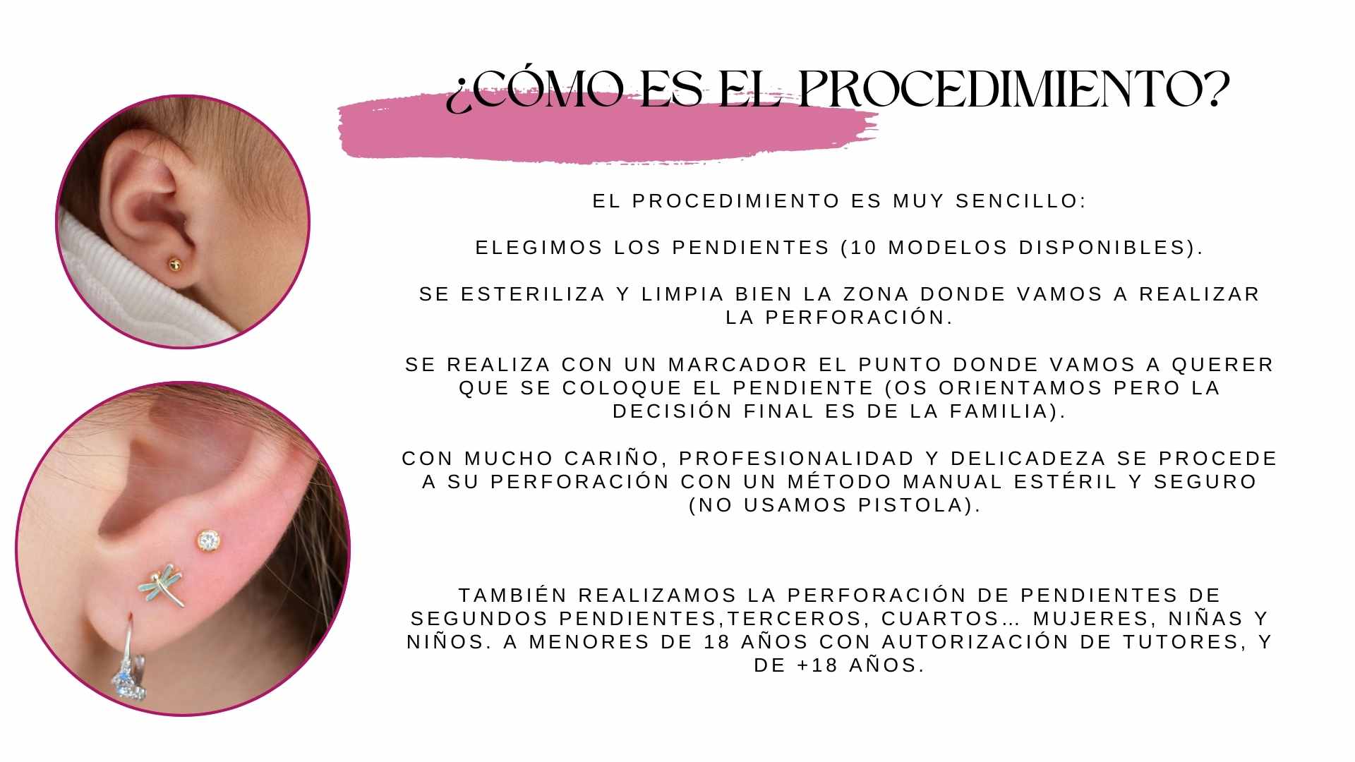 PRIMERA PUESTA DE PENDIENTES RECIEN NACIDA MADRI SAN FERNANDO DE HENARES COSLADA MOSTOLES MADRID TORREJÓN DE ARDOZ ALCALÁ DE HENARES