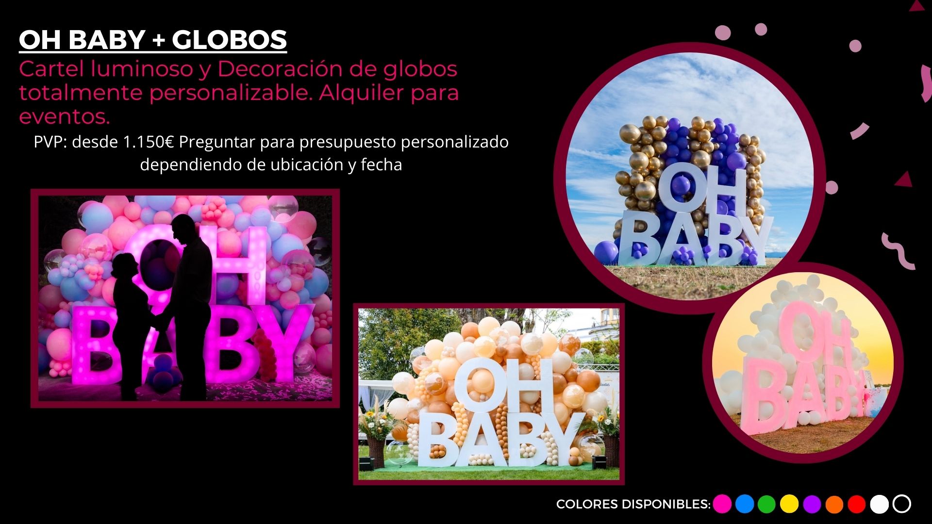 LETRAS GIGANTES PARA EVENTO BABY GENDER REVEAL REVELACION DE SEXO DEL BEBE