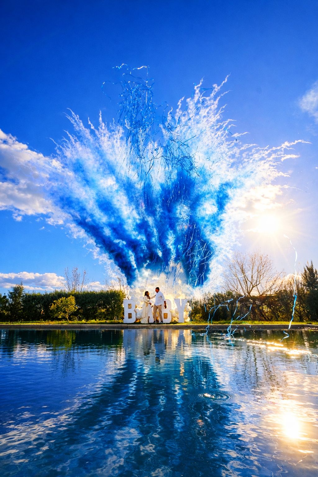 revelacion de sexo del bebe con pirotecnia polvo humo de color espectacular en madrid en toledo en españa la mejor empresa